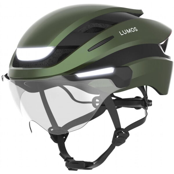 Casque visière LED Ultra E-bike LUMOS (54-61cm) vert